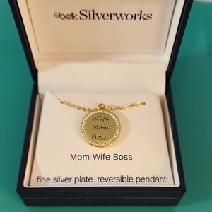 Belk Silverworks Wife Mom Boss Necklace